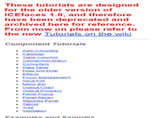 Tablet Screenshot of facestutorials.icefaces.org